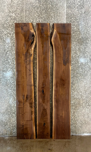 3- Live Edge Black Walnut Dining/Kitchen Table Top Set 39401-39403